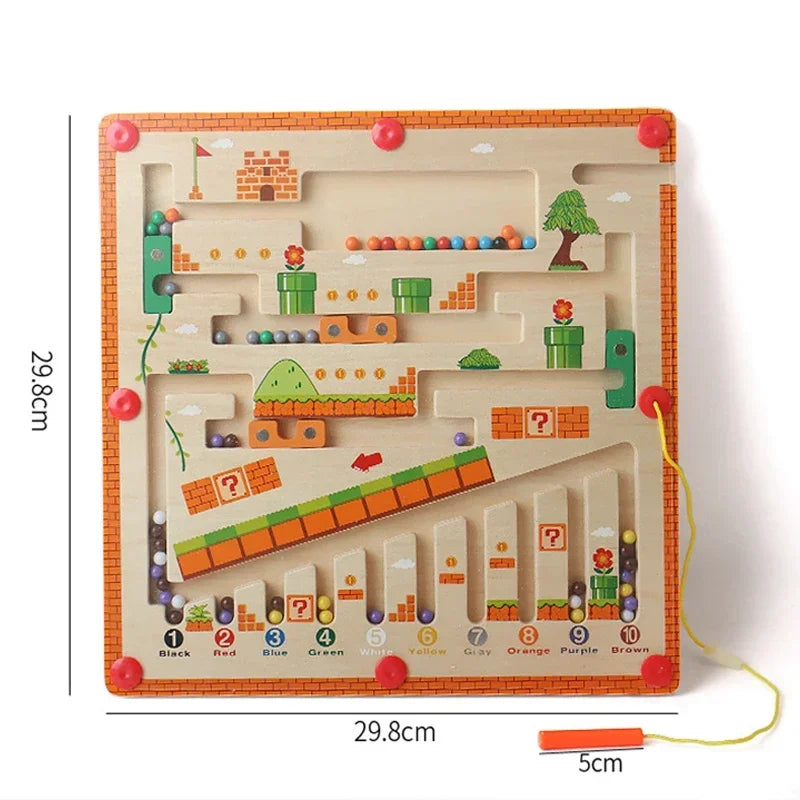 Labyrinthe Magnétique en Bois – Montessori